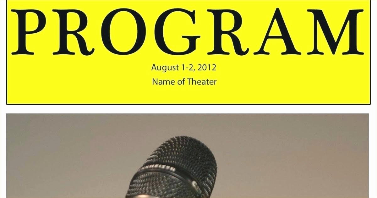 Free Playbill Template Beautiful Playbill Template Printable Editable Free Download