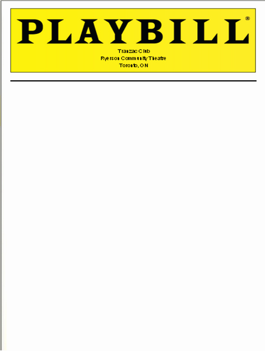 Free Playbill Template Best Of Librarian at Ryerson Munity theatre Performances