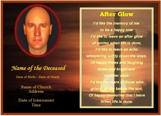 Free Prayer Card Template for Word Beautiful Memorial Card Template Free