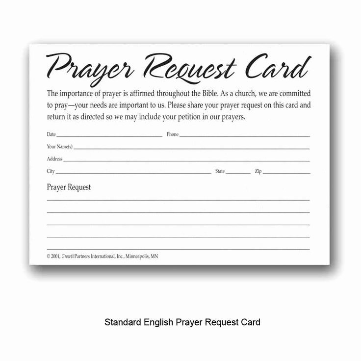 Free Prayer Card Template for Word Best Of Church Prayer Request Cards Retreat 2017