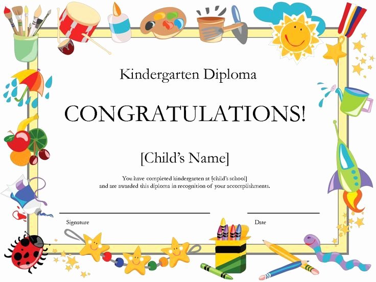 Free Preschool Graduation Program Template Elegant Kindergarten Graduation Certificate