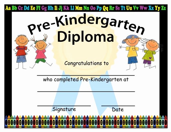 Free Preschool Graduation Program Template Elegant Pre Kindergarten Graduation Diplomas Blank Graduation