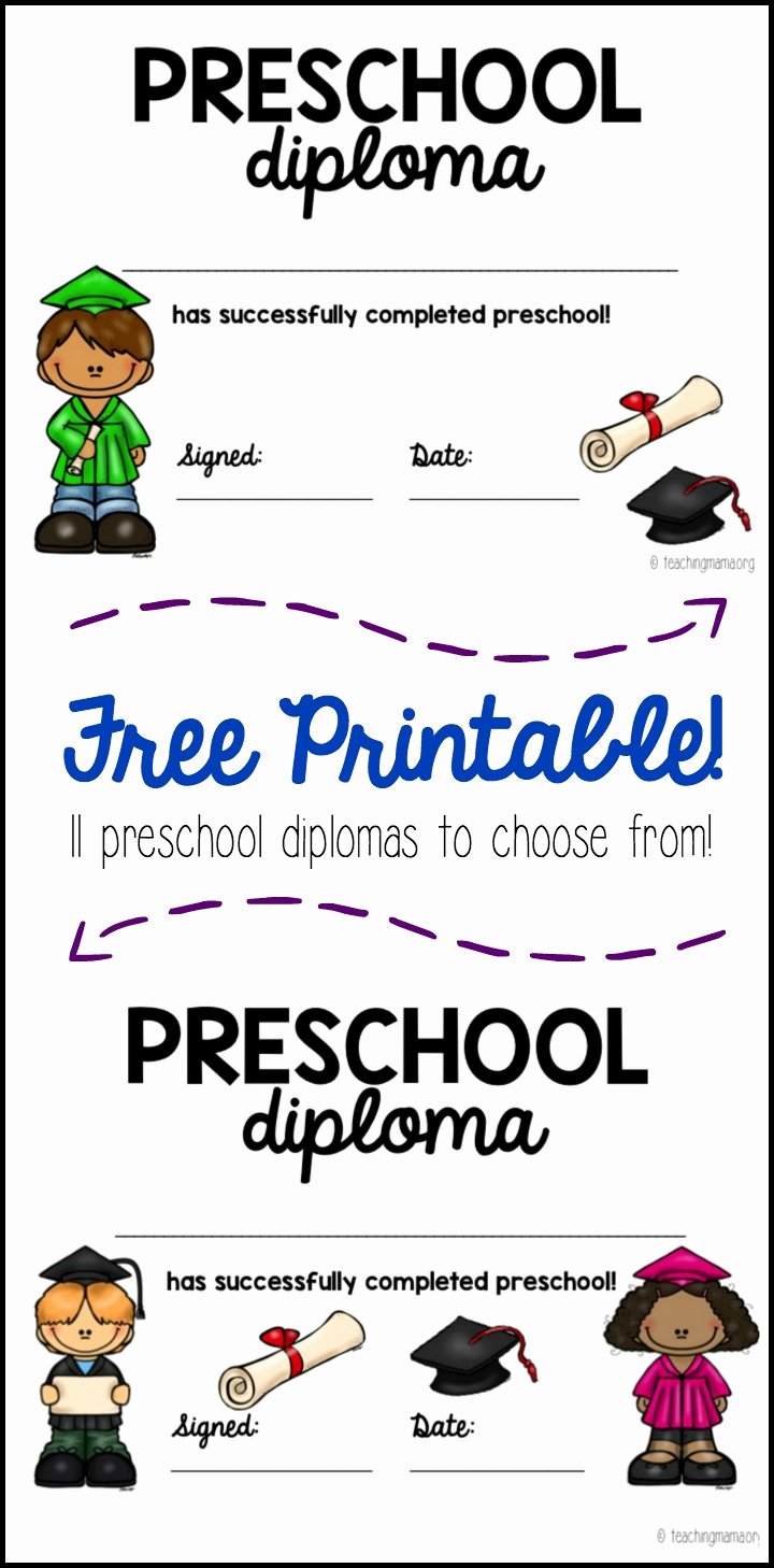 Free Preschool Graduation Program Template Luxury Preschool Graduation Diploma