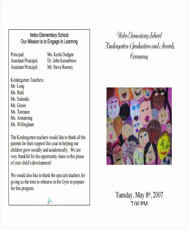 Free Preschool Graduation Program Template New 6 Sample Graduation Programs Pdf Word