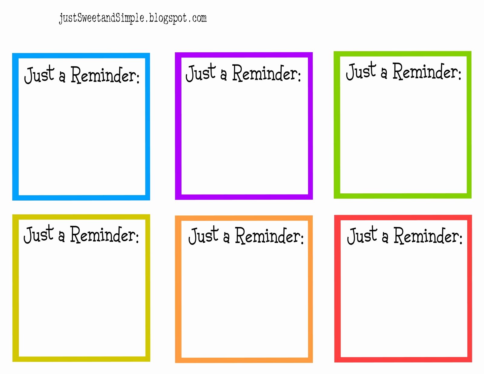 Free Printable Appointment Reminder Cards Awesome Just Sweet and Simple May 2011