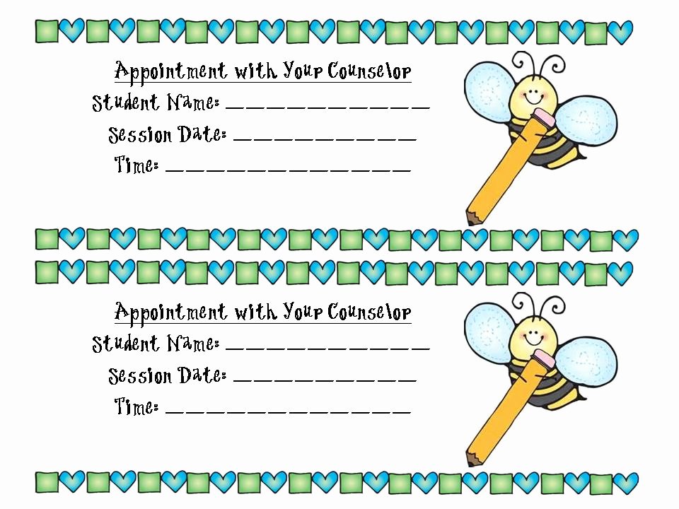 Free Printable Appointment Reminder Cards New the Stylish School Counselor No Interruptions and some