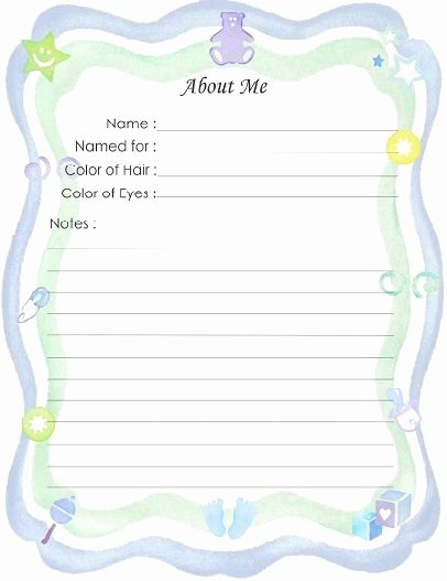 Free Printable Baby Book Pages Beautiful Free Printable Baby Book Page &quot;about Me Boy