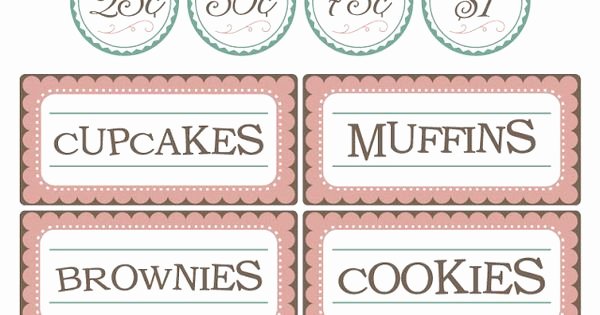 Free Printable Bake Sale Signs Awesome Free Printable Bake Sale Sign and Labels