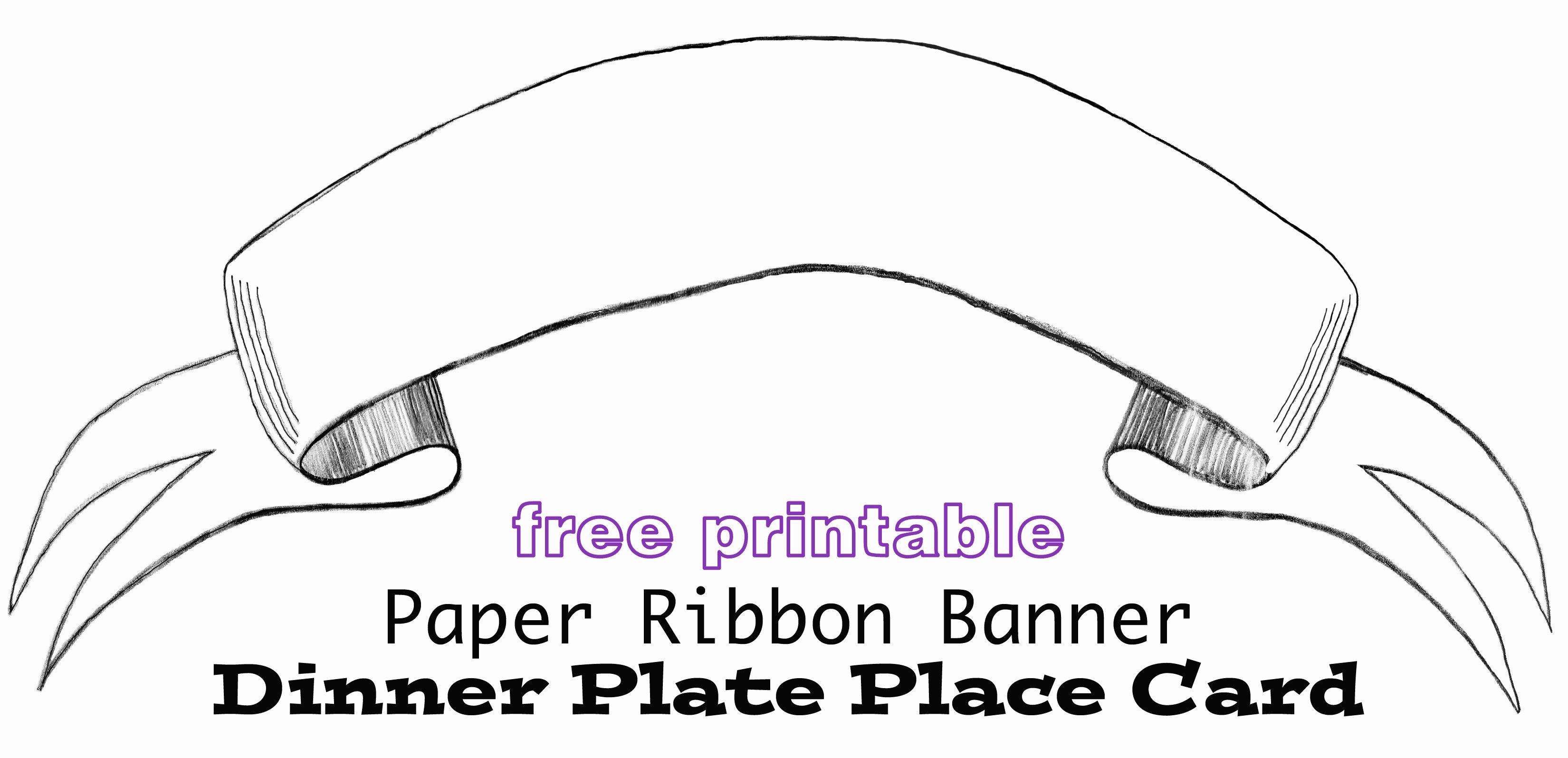 Free Printable Banner Template Awesome Printable Paper Banner Dinner Plate Place Card In My Own