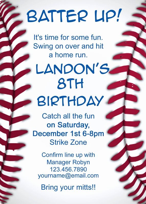 Free Printable Baseball Birthday Invitations Awesome Baseball Invitation I Like the Text On This One and