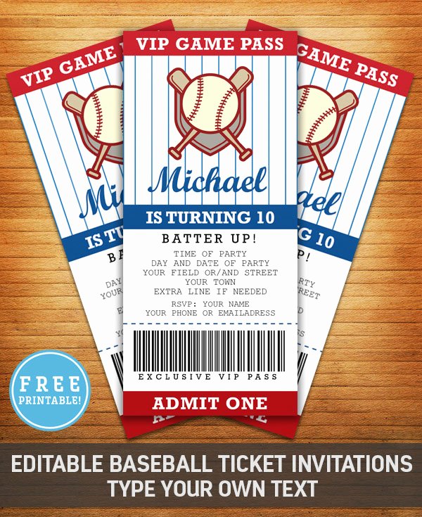 Free Printable Baseball Birthday Invitations Fresh Baseball Birthday Party Invitation Free Printable M Gulin