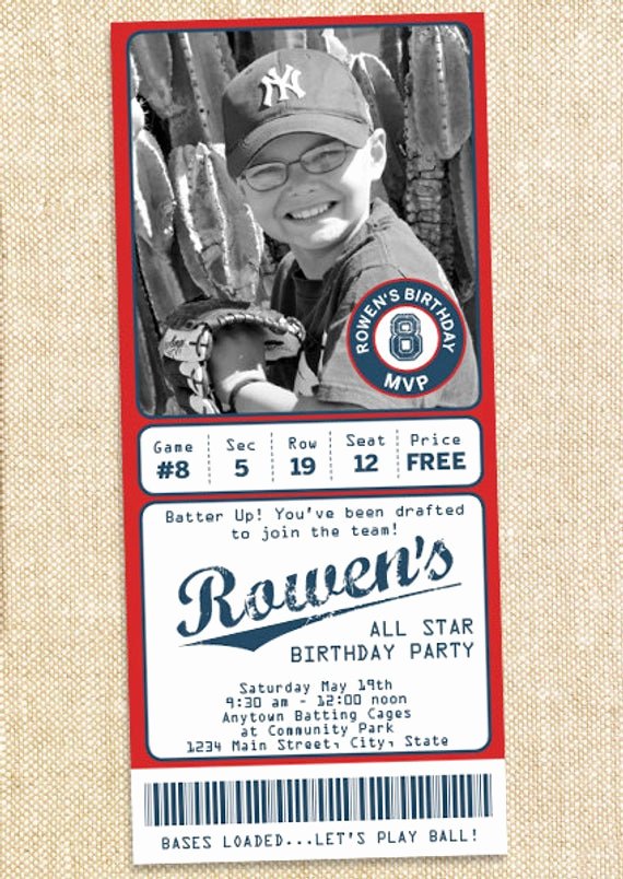 Free Printable Baseball Birthday Invitations Lovely Baseball Birthday Invitations Printable Diy by Polkaprints