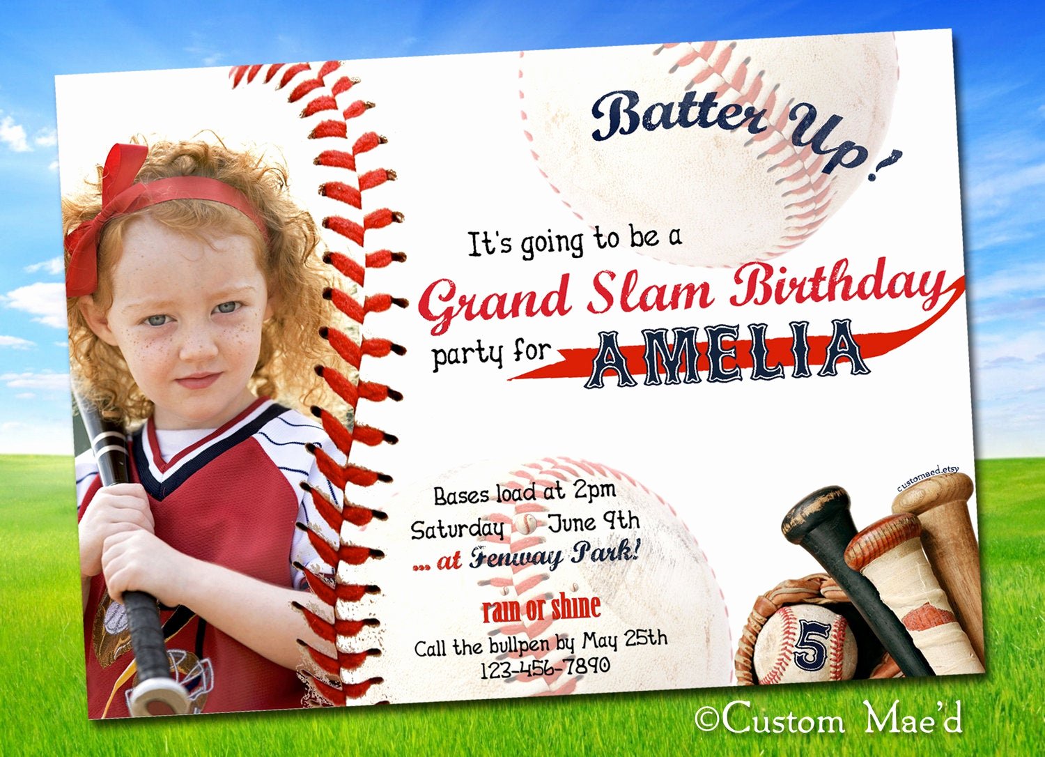 Free Printable Baseball Birthday Invitations Luxury Baseball Birthday Invitations Personalized Printable by