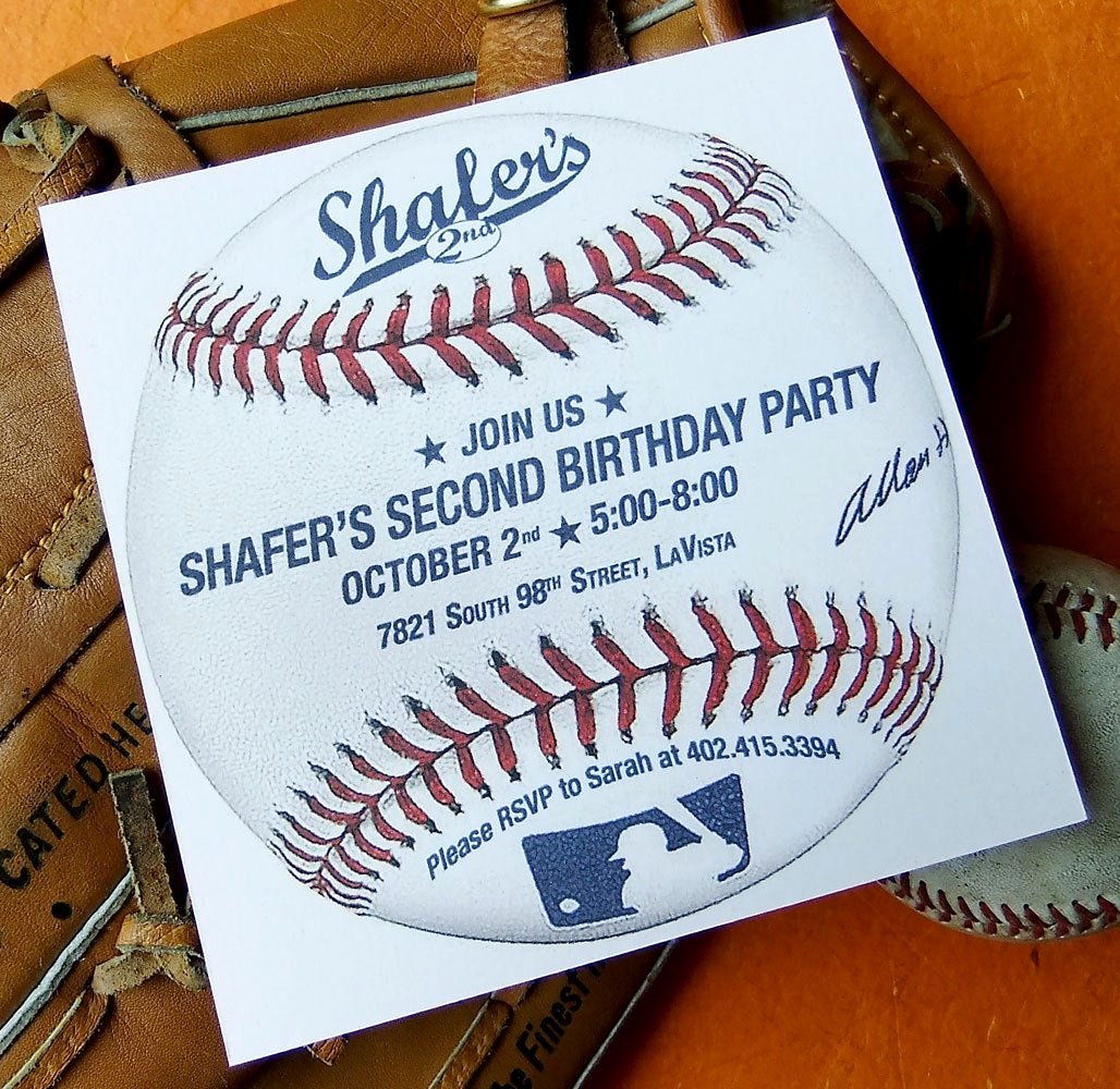 Free Printable Baseball Birthday Invitations Unique Baseball Birthday Invitation Custom Printable Invite Pdf