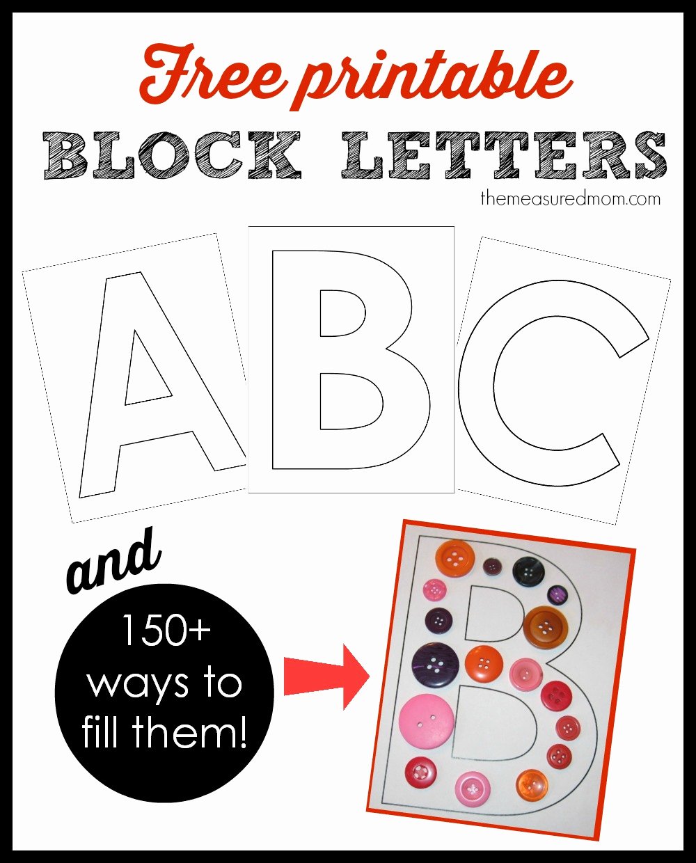 Free Printable Block Letters Fresh Printable Block Letters and Over 150 Ways to Fill them