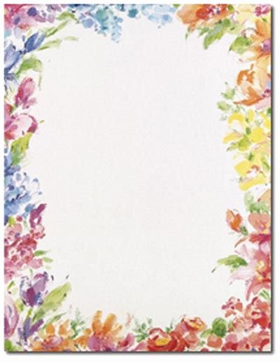Free Printable Border Designs for Paper Beautiful Floral Border Paper Printables