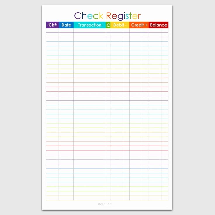 Free Printable Checks Template Beautiful Checkbook Register – 5 1 2″ X 8 1 2″ L