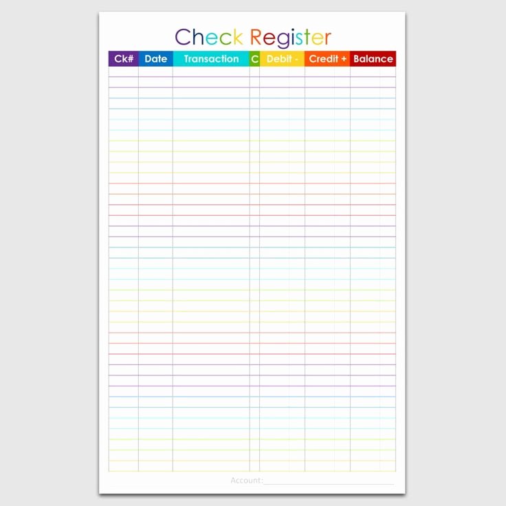 Free Printable Checks Template Beautiful Checkbook Register – 5 1 2″ X 8 1 2″ L