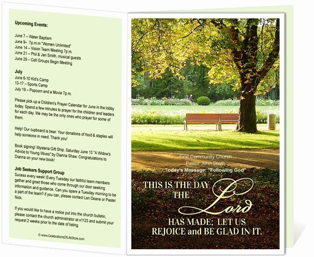 Free Printable Church Bulletin Covers New Church Bulletin Templates Park Church Bulletin Template