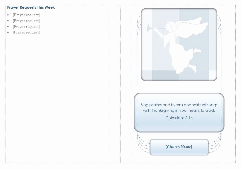 Free Printable Church Bulletin Templates Awesome Church Bulletin Template