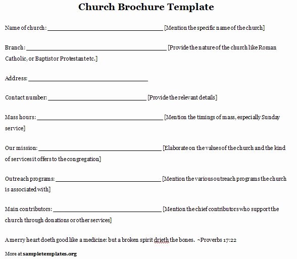 Free Printable Church Bulletin Templates Inspirational Church Program Template