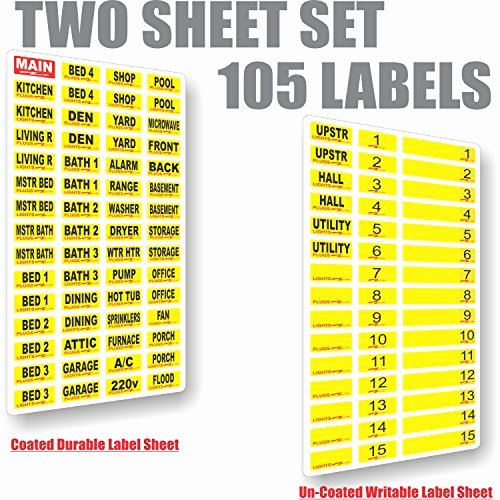 Free Printable Circuit Breaker Panel Labels Beautiful Circuit Breaker Decals 105 tough Vinyl Labels for