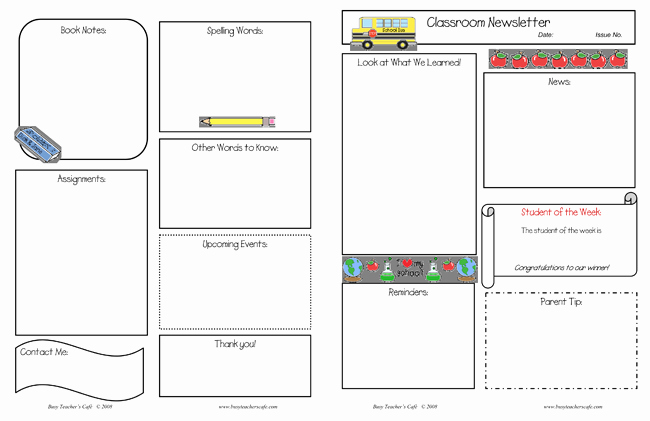 Free Printable Classroom Newsletter Templates Awesome 10 Classroom Newsletter Templates Free and Printable