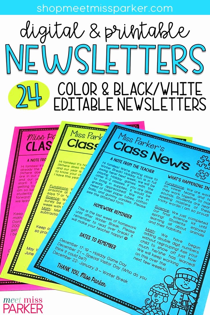 Free Printable Classroom Newsletter Templates Best Of Best 25 Preschool Newsletter Templates Ideas Only On