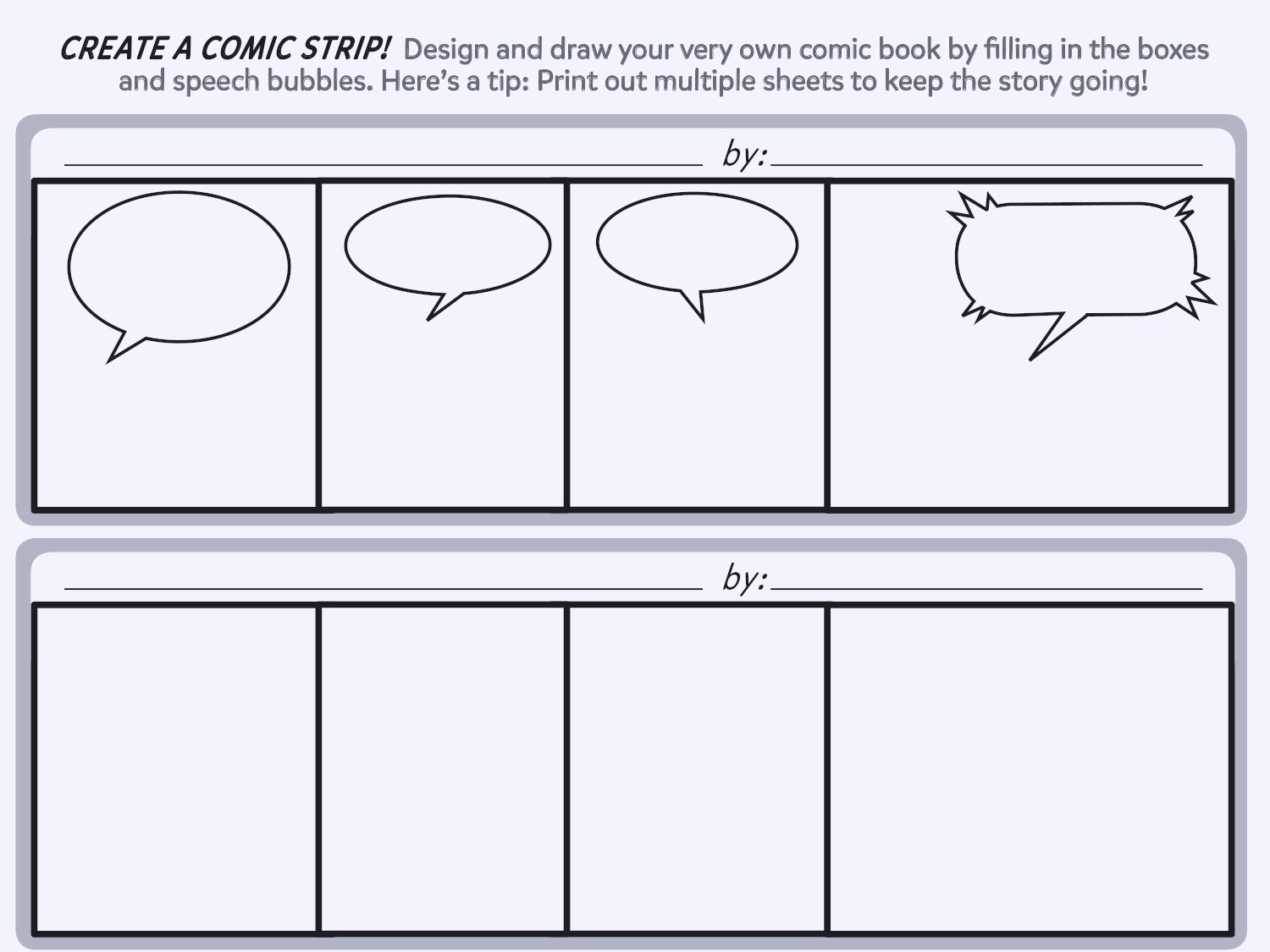 Free Printable Comic Strip Template Best Of Create A Ic Strip Printable Template