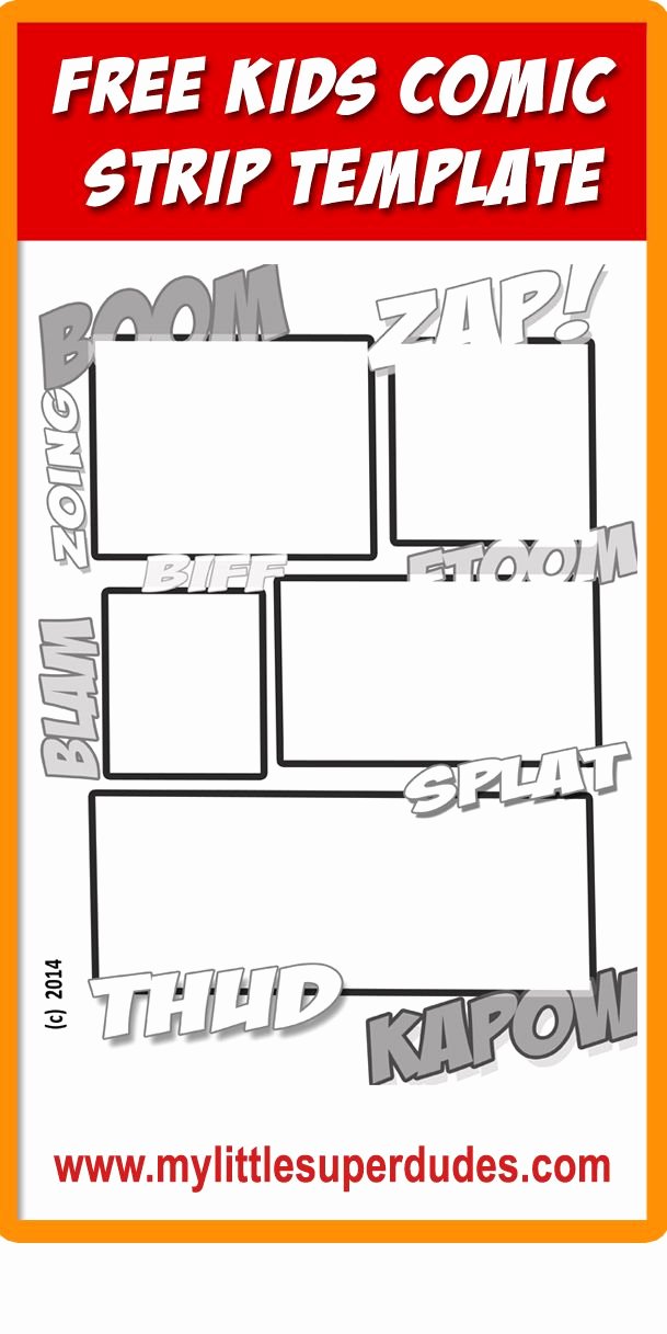 Free Printable Comic Strip Template Best Of Free Kids Ic Strip Template Features Classic Ic