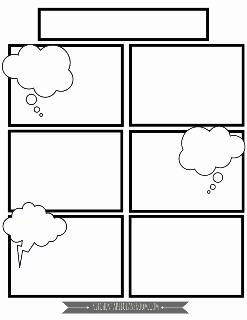 Free Printable Comic Strip Template Elegant Ic Book Templates Free Printable Pages the Kitchen