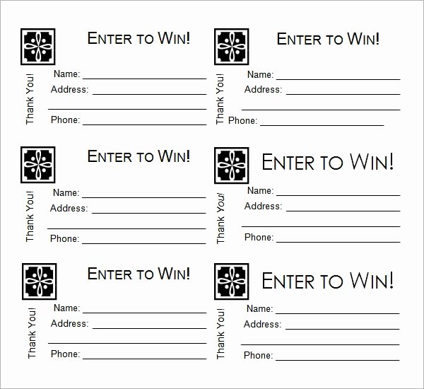 Free Printable Contest Entry form Template Lovely 24 Raffle Ticket Templates Pdf Psd Word Indesign