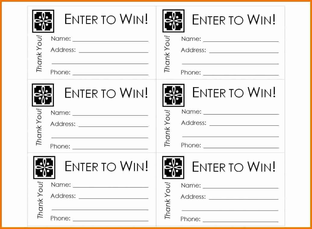 Free Printable Contest Entry form Template New Free Printable Raffle Ticket Template Raffle Ticket