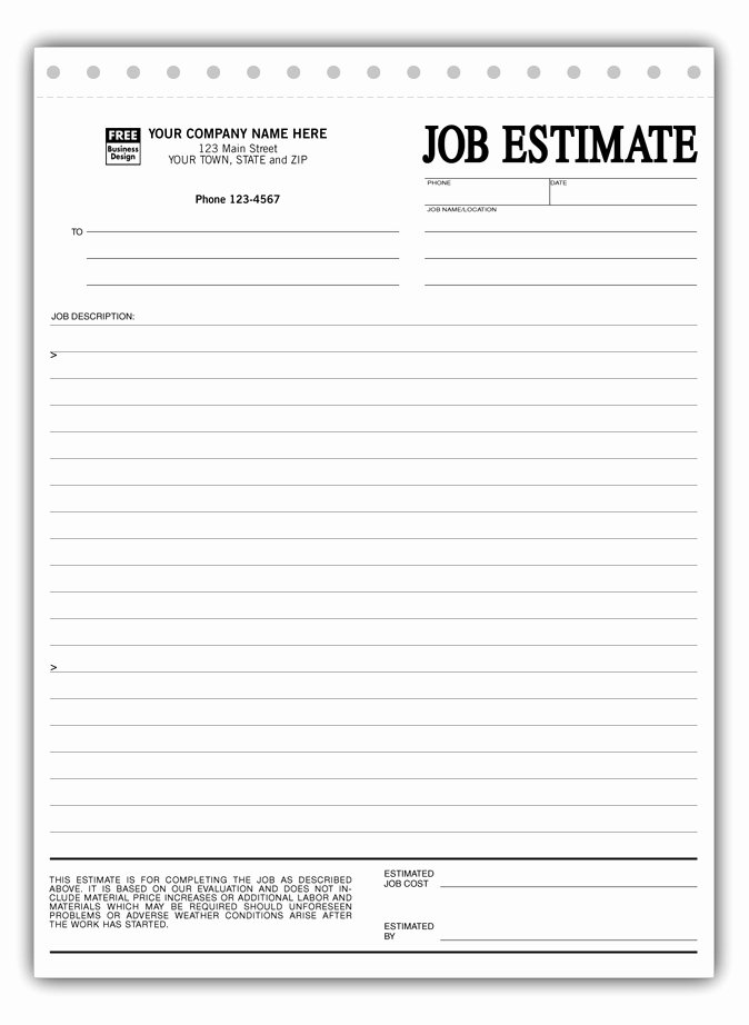 Free Printable Contractor Proposal forms Awesome Construction Estimate Template