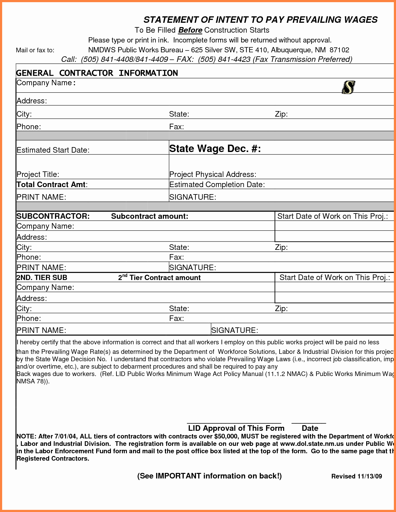 Free Printable Contractor Proposal forms Elegant 12 Contractor forms