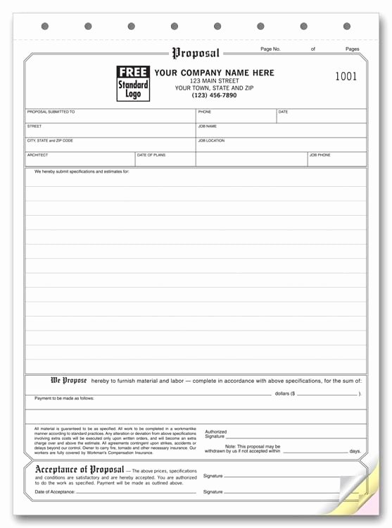 Free Printable Contractor Proposal forms Unique 5 Proposal form Templates formats Examples In Word Excel