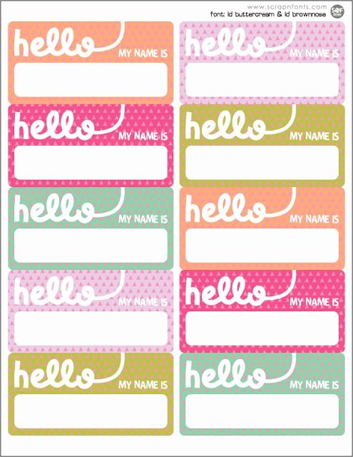 Free Printable Desk Name Plates for Students Unique Freebie Friday Hello Name Tags