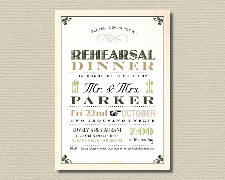 Free Printable Dinner Invitations Beautiful Printable Rehearsal Dinner Invitation Vintage Invitation