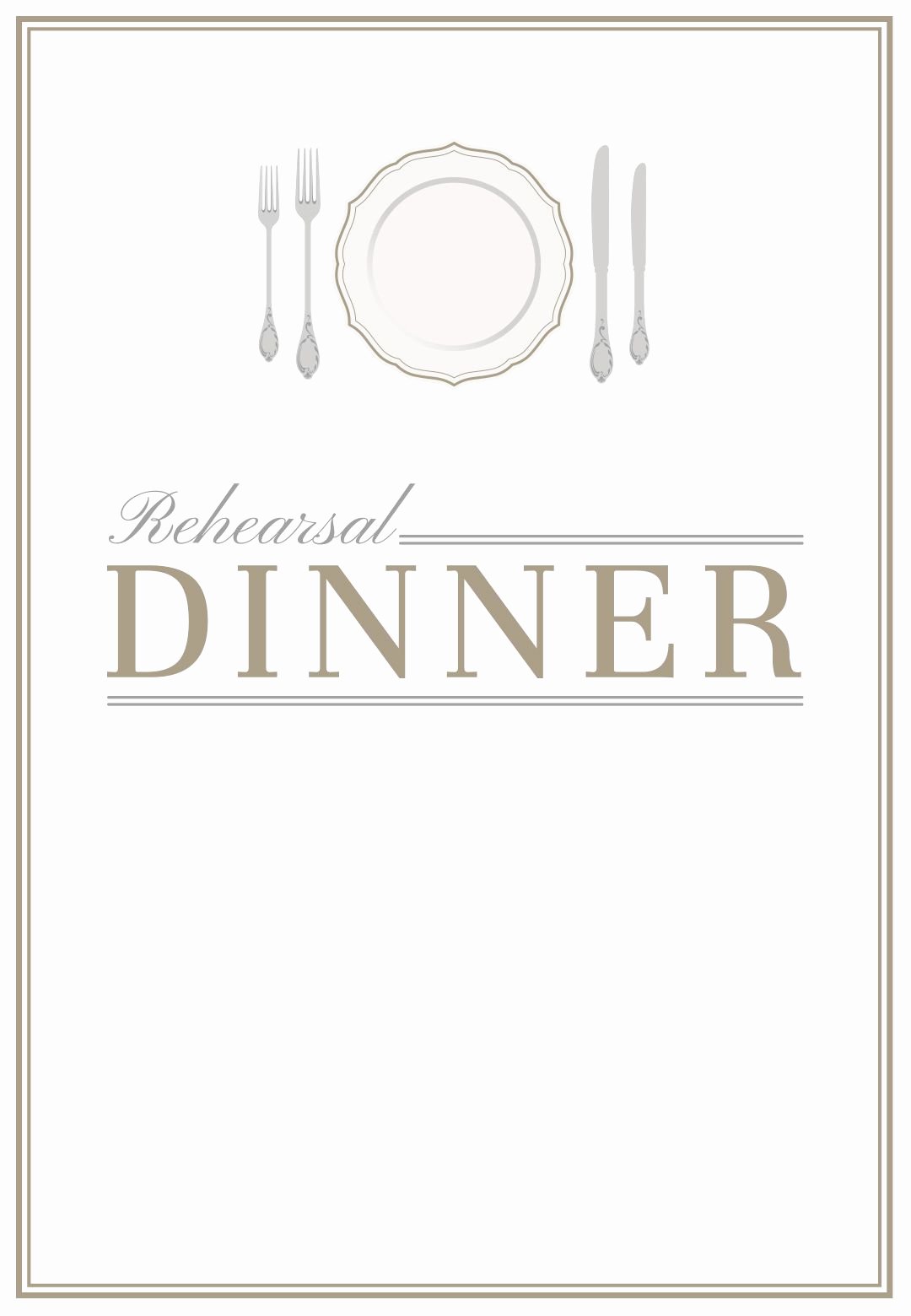 Free Printable Dinner Invitations Best Of Elegant Setting Free Printable Rehearsal Dinner Party