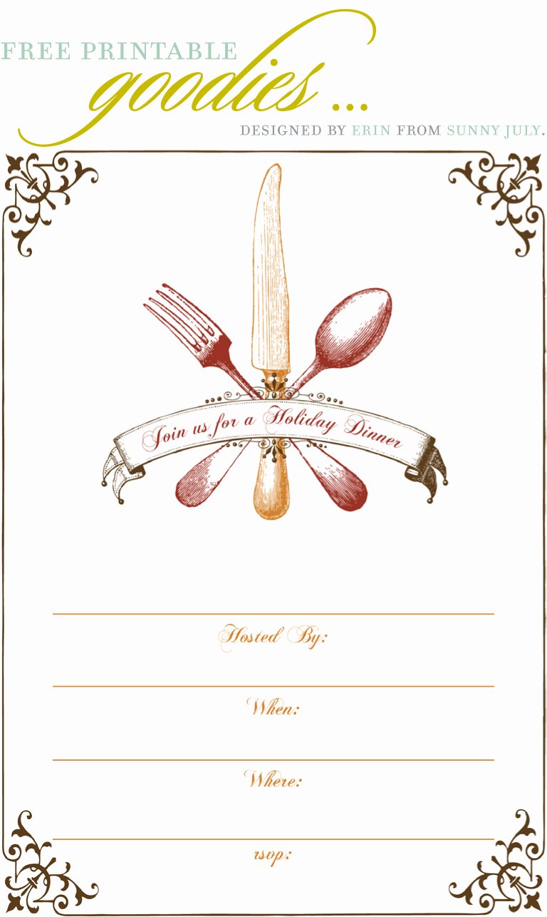 Free Printable Dinner Invitations Best Of Free Printable Goo S Sunny July Love Obsess Inspire