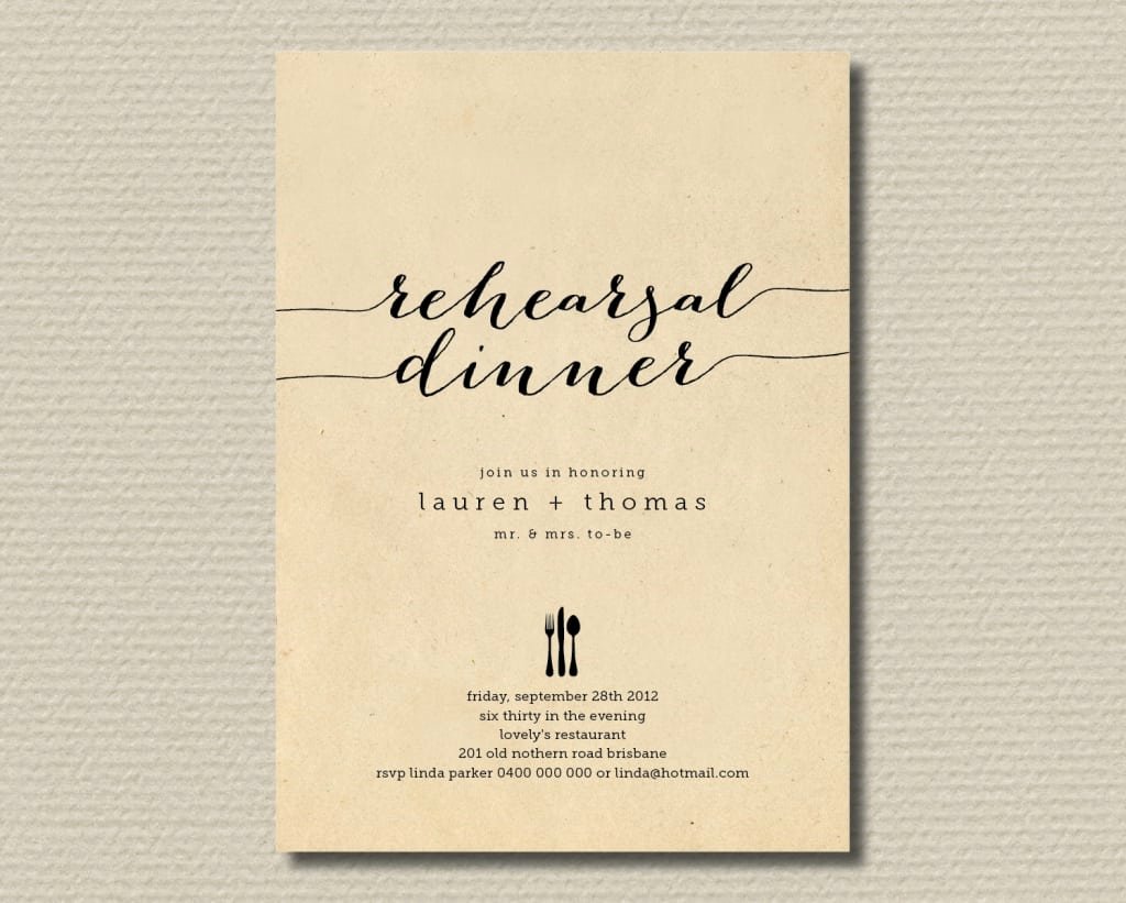 Free Printable Dinner Invitations Elegant Rehearsal Dinner Invite