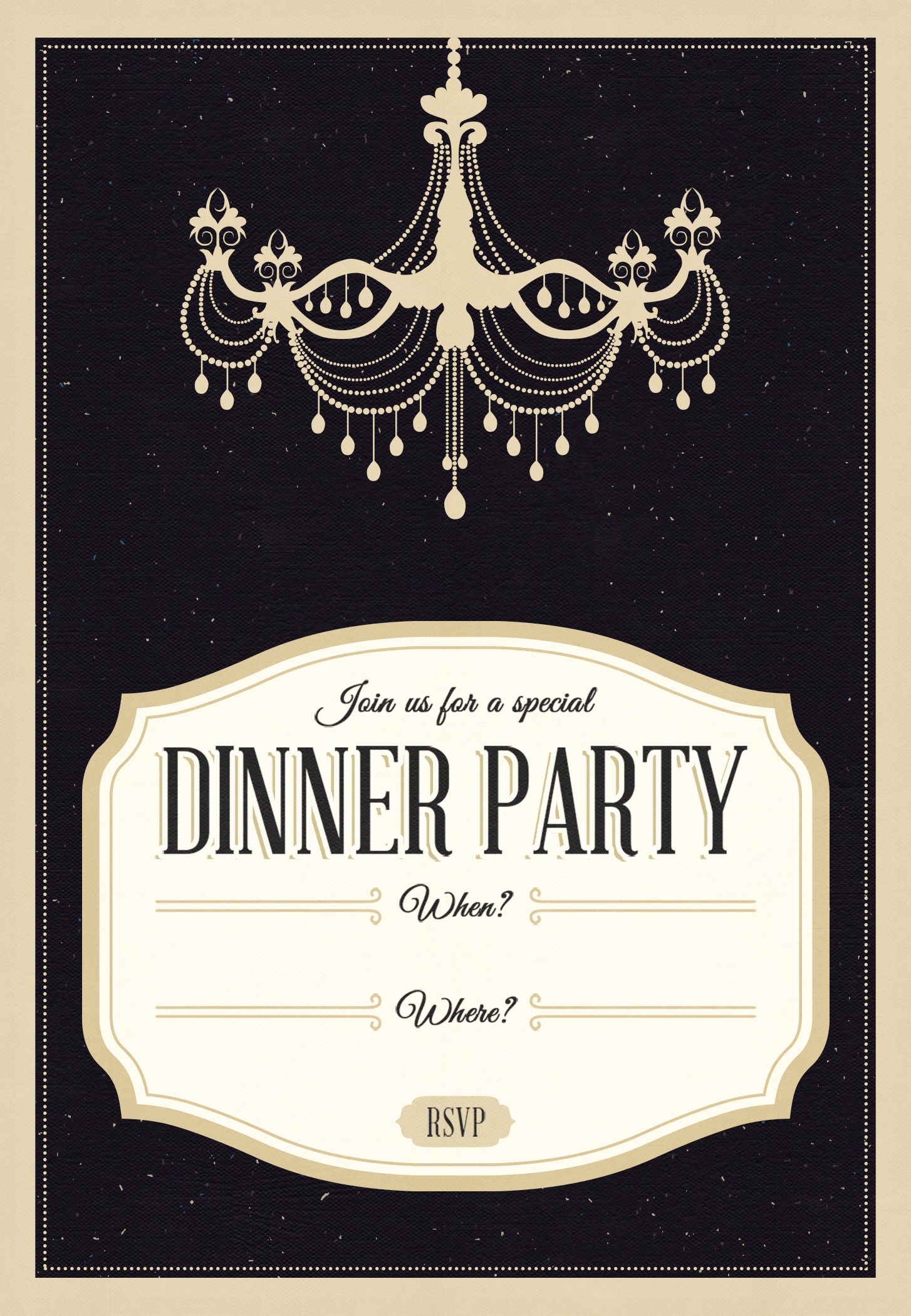 Free Printable Dinner Invitations Luxury Classy Chandelier Free Printable Dinner Party Invitation