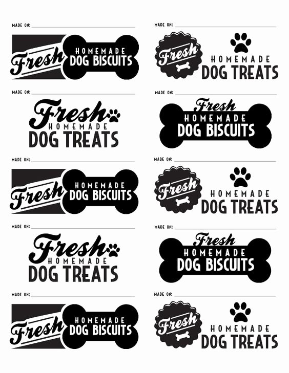 Free Printable Dog Tag Template Awesome Adorable Labels for when You Make Your Own Dog Biscuits