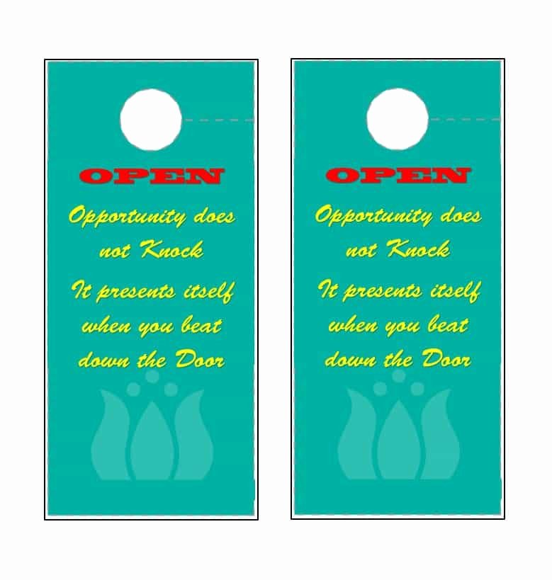 Free Printable Door Hanger Template Elegant 43 Free Door Hanger Templates Word Pdf Template Lab