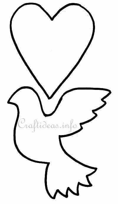 Free Printable Dove Template Best Of Free Wedding Craft Template or Pattern Turtledove and Heart