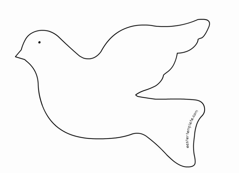 Free Printable Dove Template Fresh Dove Cut Out Template for the Birds