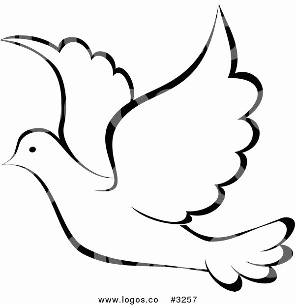 Free Printable Dove Template Luxury Peace Clipart Dove Outline Pencil and In Color Peace
