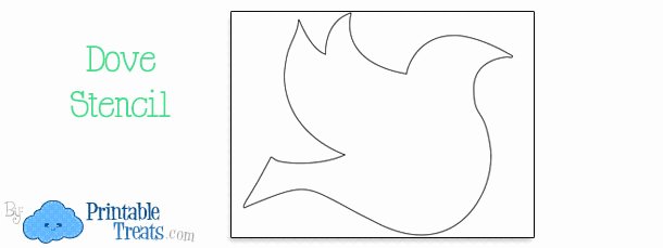 Free Printable Dove Template New Free Printable Dove Stencil — Printable Treats