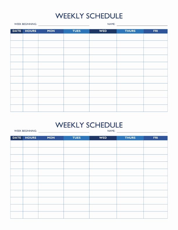 Free Printable Employee Schedule Beautiful Free Work Schedule Templates for Word and Excel