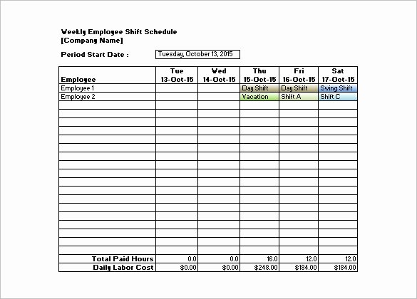 Free Printable Employee Schedule Best Of Shift Schedule Template 20 Free Word Excel Pdf format